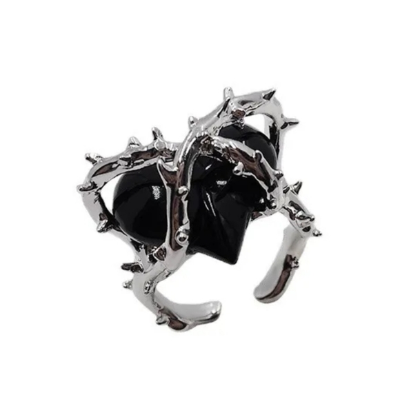 🖤 Cross My Dark Heart Ring - Picture 7 of 8